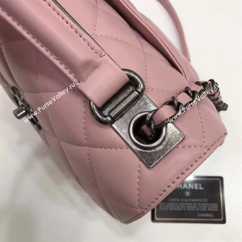 Chanel lambskin sandwich flap handbag pink bag 6179