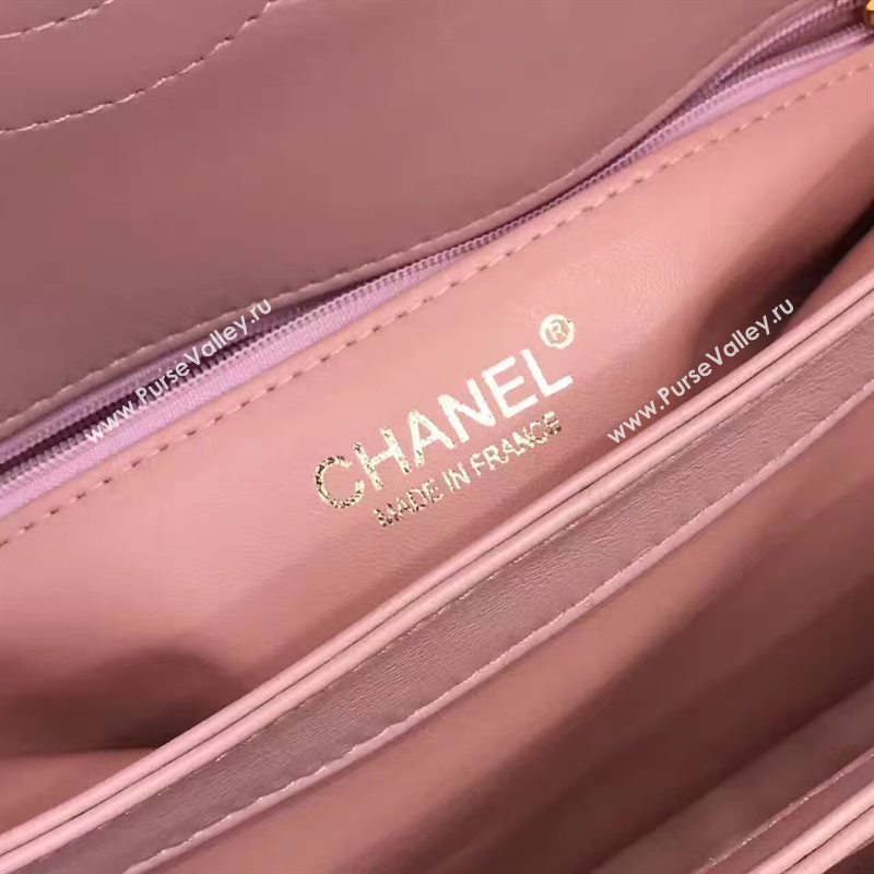 Chanel lambskin sandwich flap handbag pink bag 6180