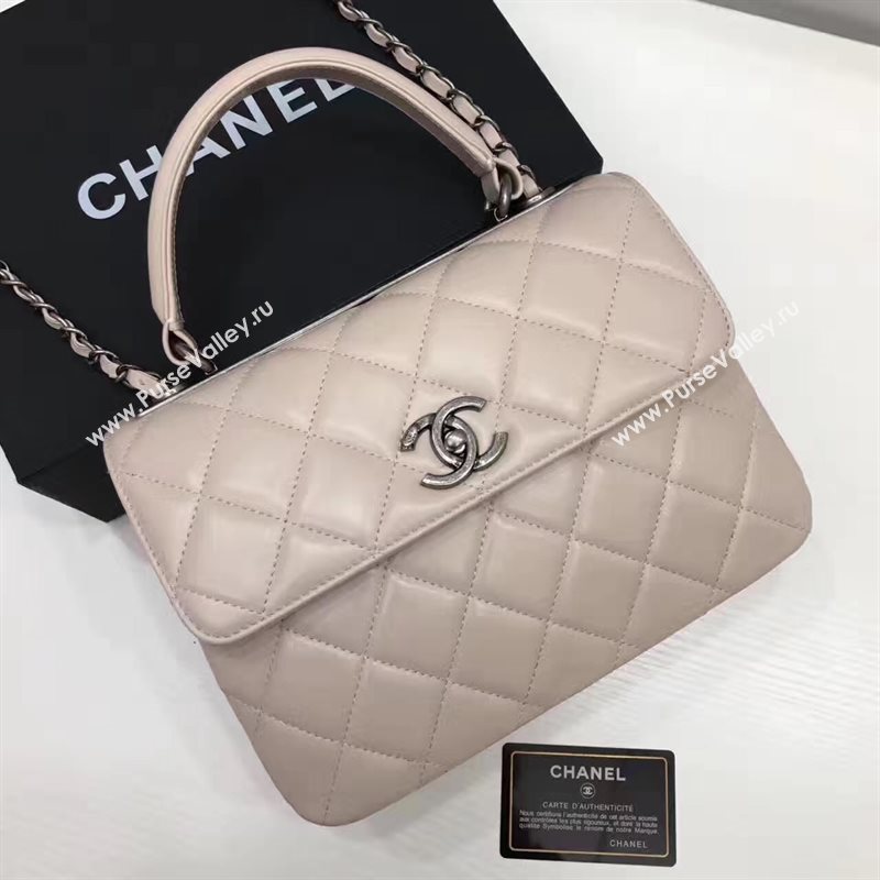Chanel lambskin sandwich flap handbag cream bag 6183