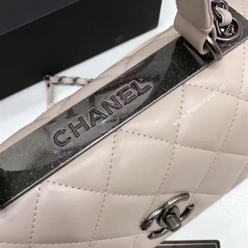 Chanel lambskin sandwich flap handbag cream bag 6183