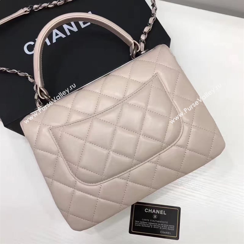 Chanel lambskin sandwich flap handbag cream bag 6183
