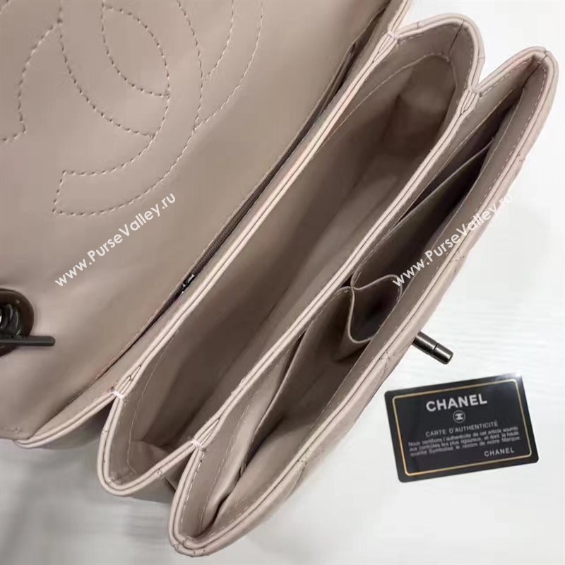 Chanel lambskin sandwich flap handbag cream bag 6183