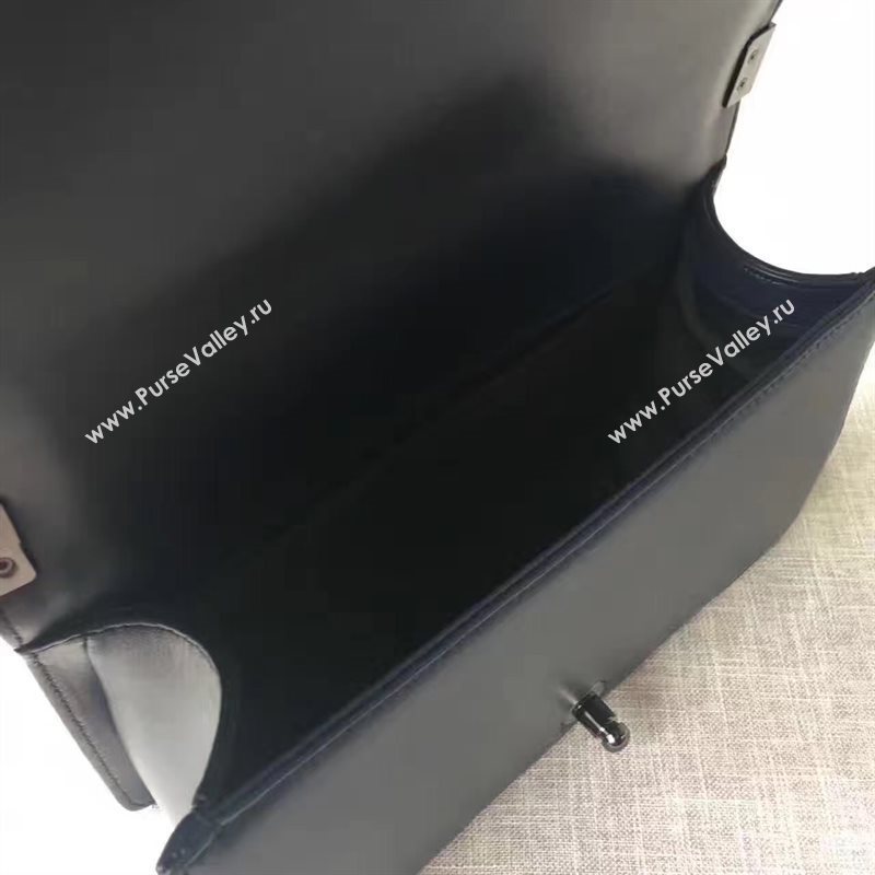 Chanel lambskin new le black boy bag 6187