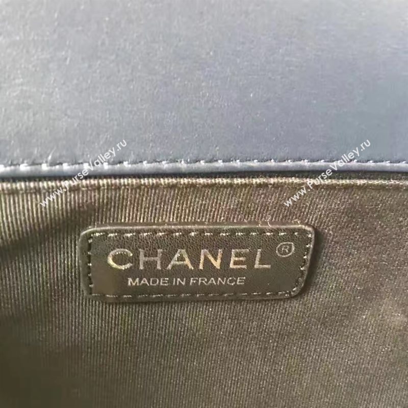 Chanel lambskin new le black boy bag 6187