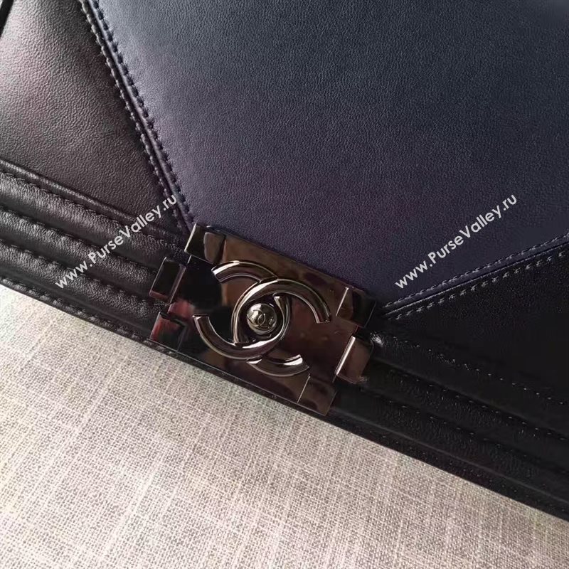 Chanel lambskin new le black boy bag 6187