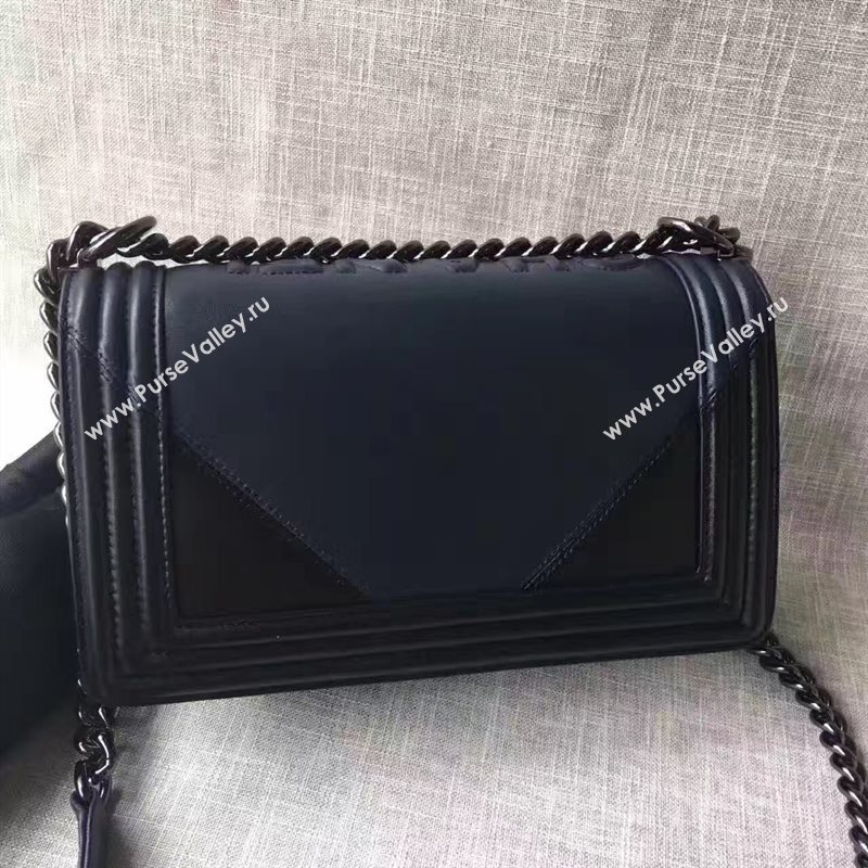 Chanel lambskin new le black boy bag 6187