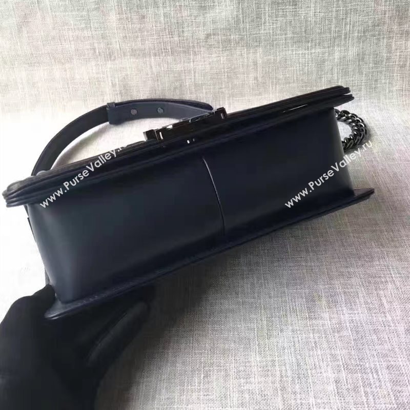 Chanel lambskin new le black boy bag 6187