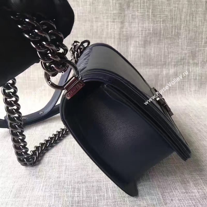 Chanel lambskin new le black boy bag 6187