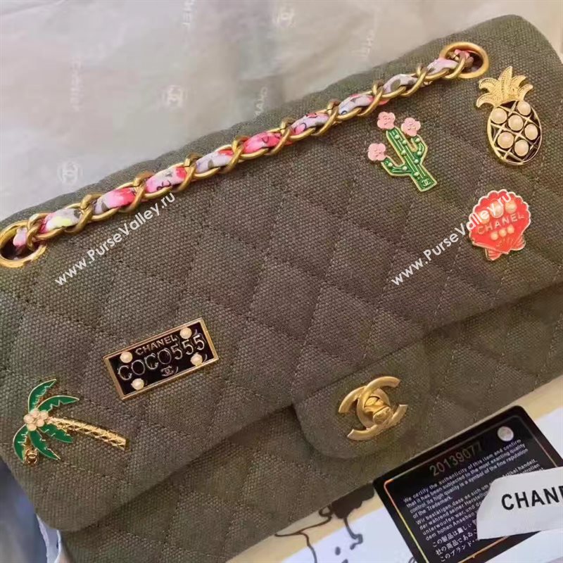 Chanel A1112 original canvas flap classic bag 6188
