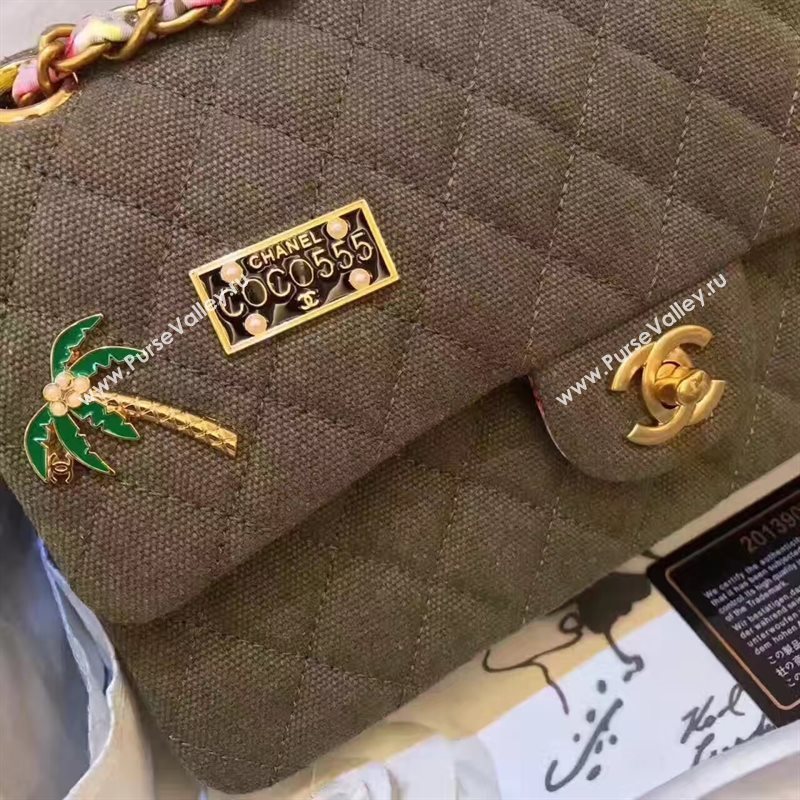 Chanel A1112 original canvas flap classic bag 6188