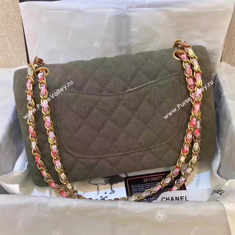 Chanel A1112 original canvas flap classic bag 6188