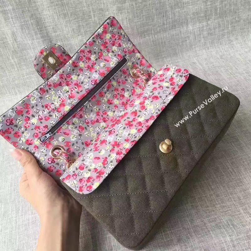 Chanel A1112 original canvas flap classic bag 6188