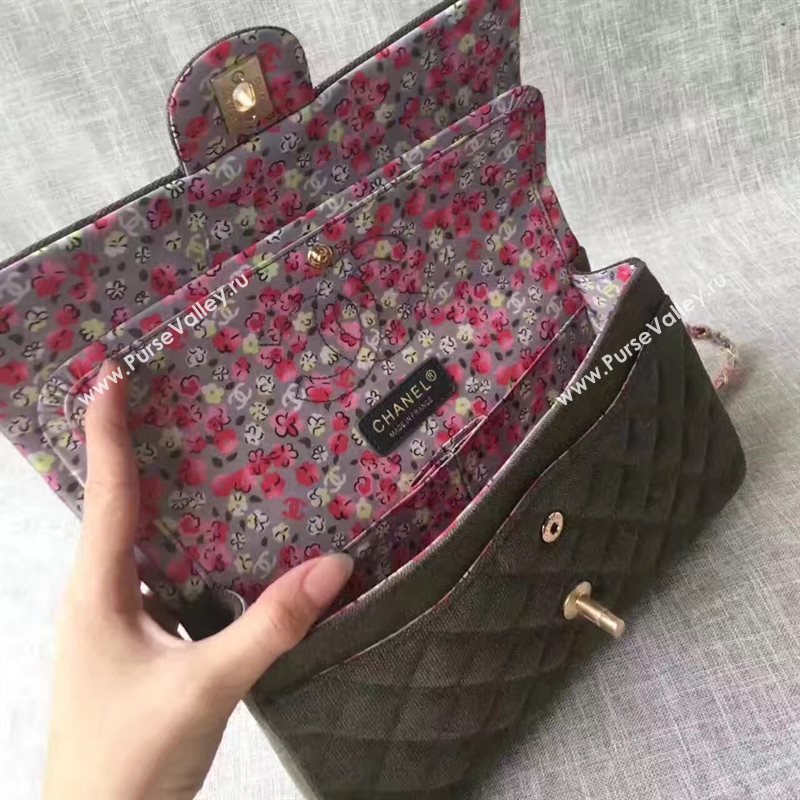 Chanel A1112 original canvas flap classic bag 6188