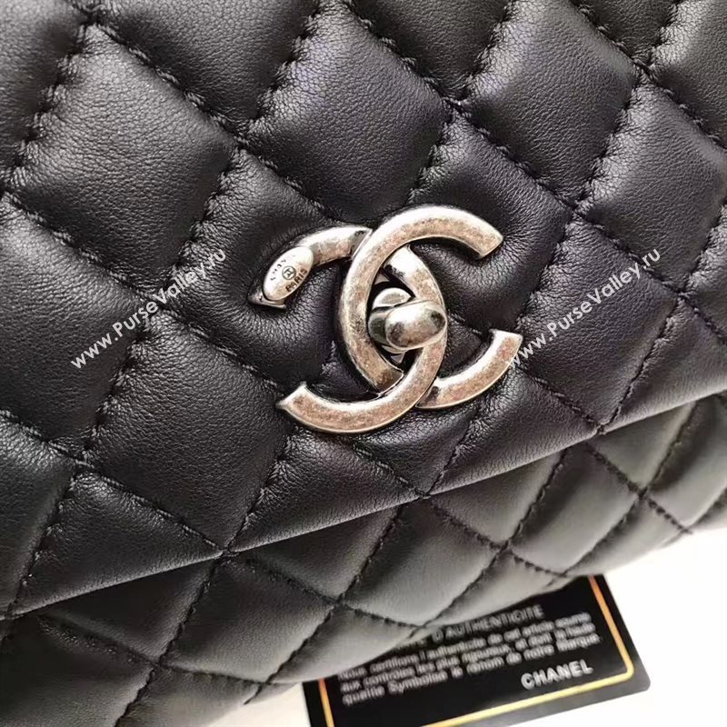 Chanel A92991 lambskin tote handbag black bag 6191