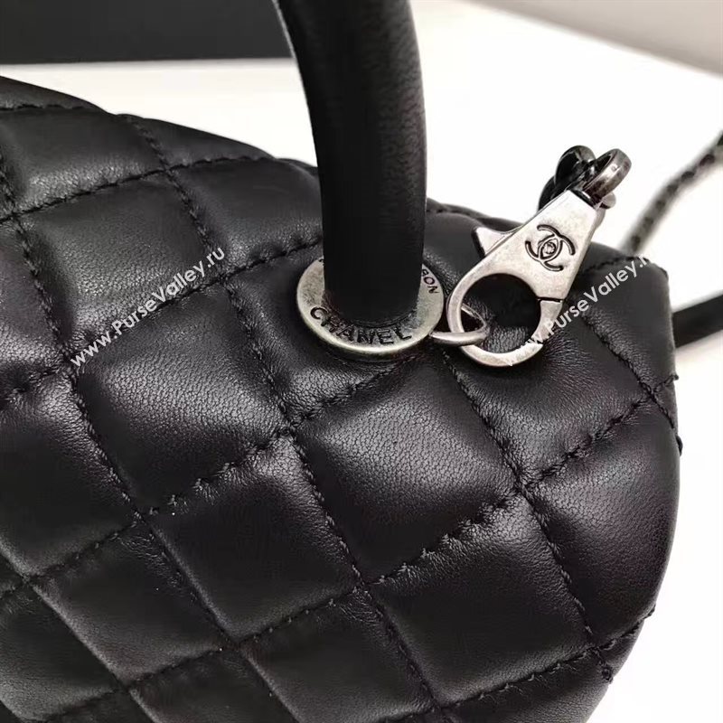 Chanel A92991 lambskin tote handbag black bag 6191