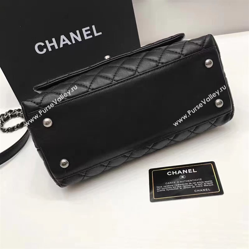 Chanel A92991 lambskin tote handbag black bag 6191