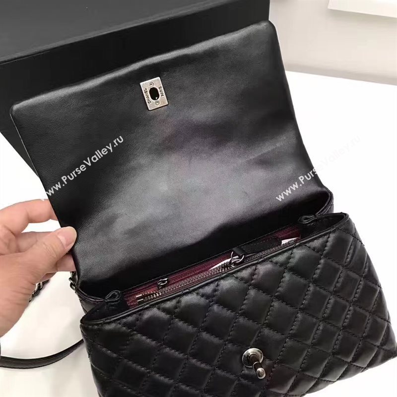 Chanel A92991 lambskin tote handbag black bag 6191