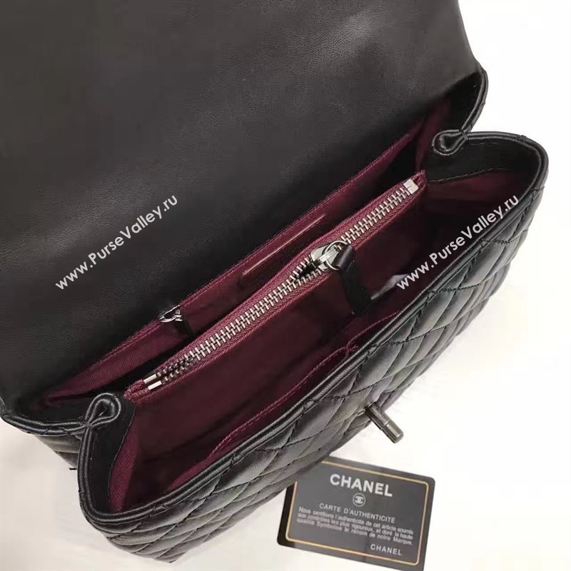 Chanel A92991 lambskin tote handbag black bag 6191