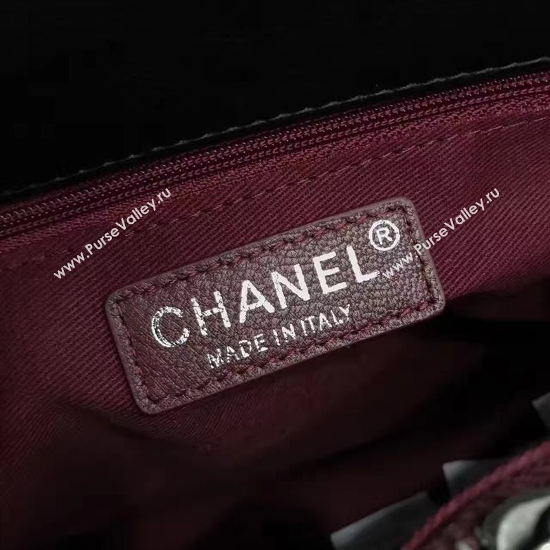 Chanel A92991 lambskin tote handbag black bag 6191