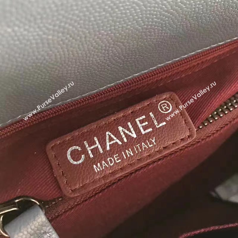 Chanel A92991 caviar lambskin tote handbag blue bag 6192