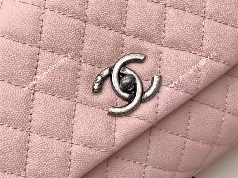 Chanel A92991 caviar lambskin tote handbag pink bag 6193