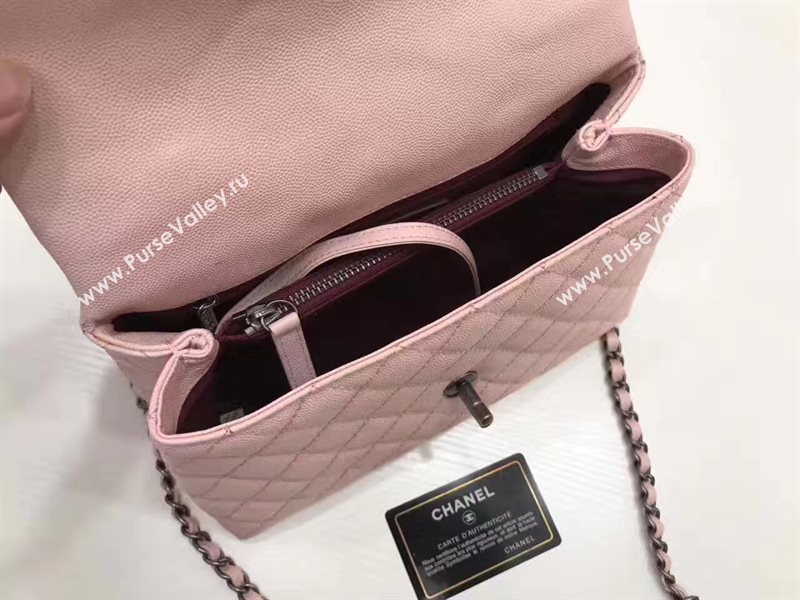 Chanel A92991 caviar lambskin tote handbag pink bag 6193