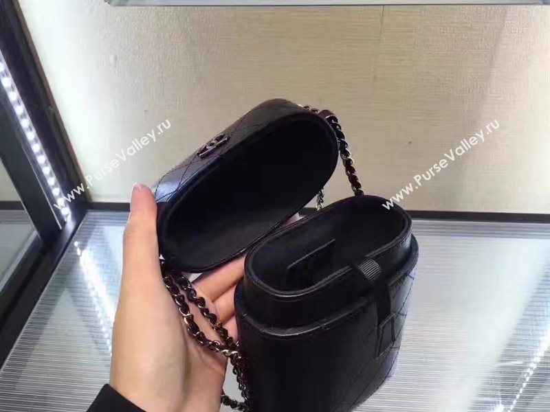 Chanel lambskin black phone handbag shoulder bag 6197