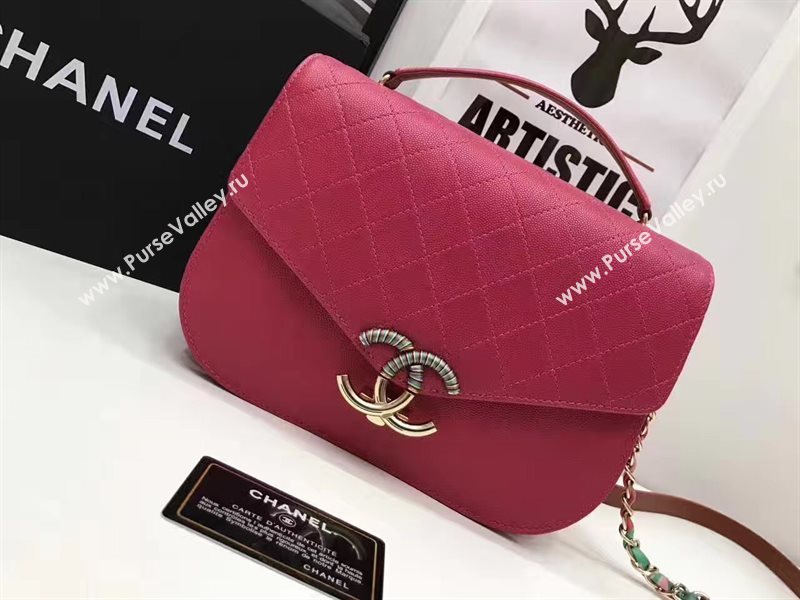 Chanel A93622 caviar lambskin red handbag tote bag 6199