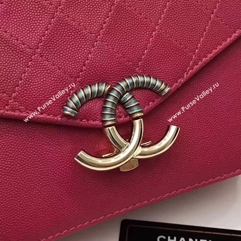 Chanel A93622 caviar lambskin red handbag tote bag 6199