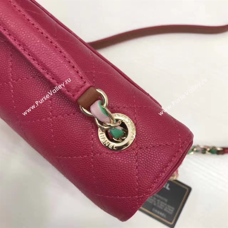 Chanel A93622 caviar lambskin red handbag tote bag 6199