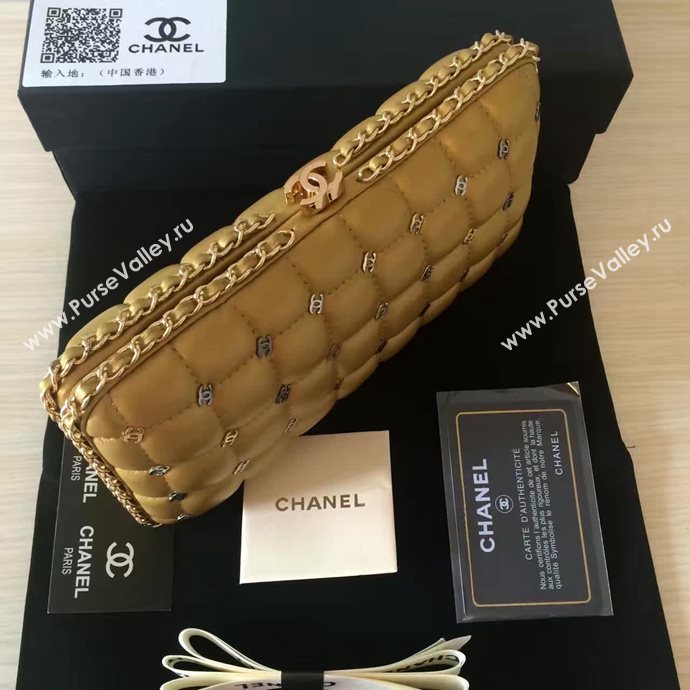 Chanel A94433 lambskin evening clutch handbag gold bag 6101