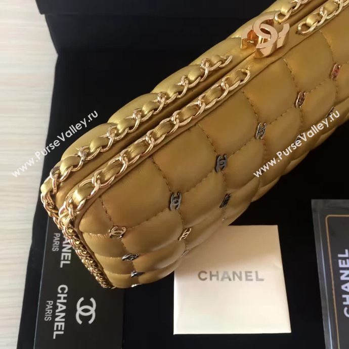 Chanel A94433 lambskin evening clutch handbag gold bag 6101