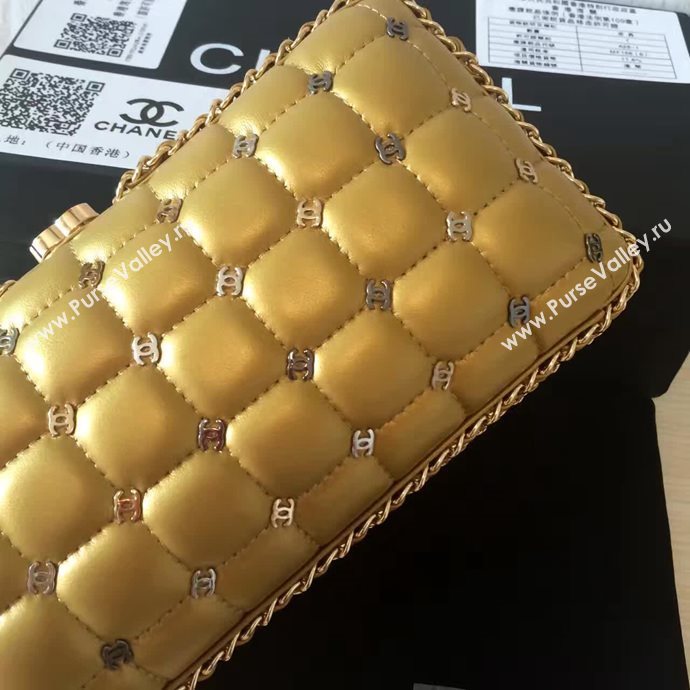 Chanel A94433 lambskin evening clutch handbag gold bag 6101