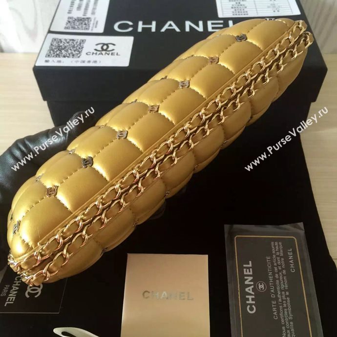 Chanel A94433 lambskin evening clutch handbag gold bag 6101