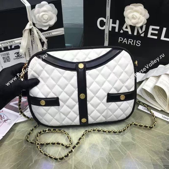 Chanel A91386 lambskin shoulder handbag white bag 6103