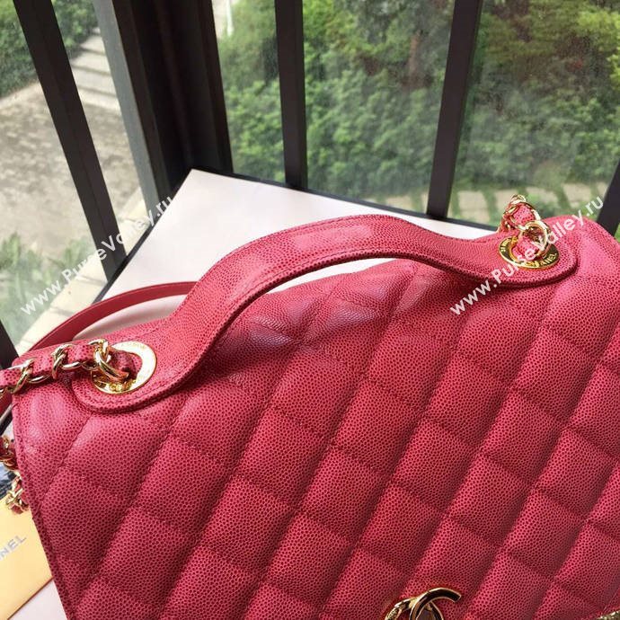 Chanel A79291 caviar lambskin shoulder pink tote bag 6109