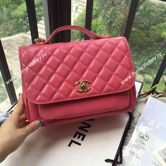 Chanel A79291 caviar lambskin shoulder pink tote bag 6109