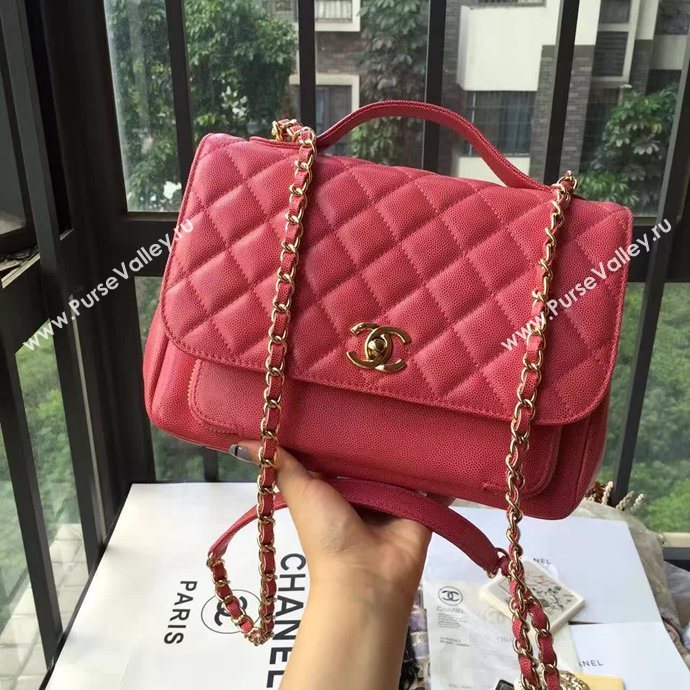 Chanel A79291 caviar lambskin shoulder pink tote bag 6109