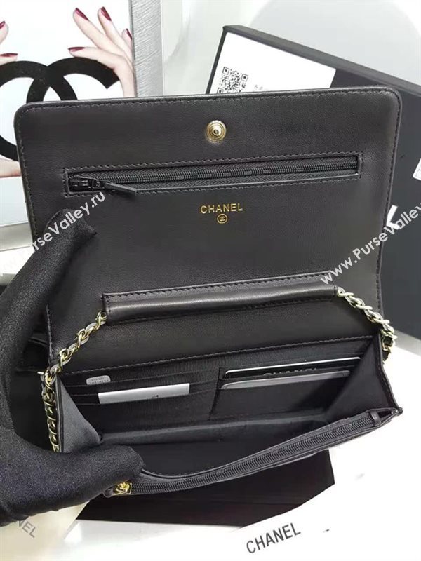 Chanel A32257 lambskin small woc handbag black bag 6112