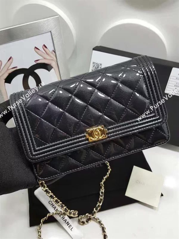 Chanel A80287 paint lambskin small black woc bag 6113