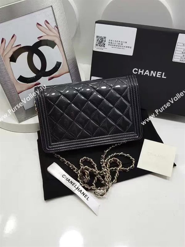 Chanel A80287 paint lambskin small black woc bag 6113