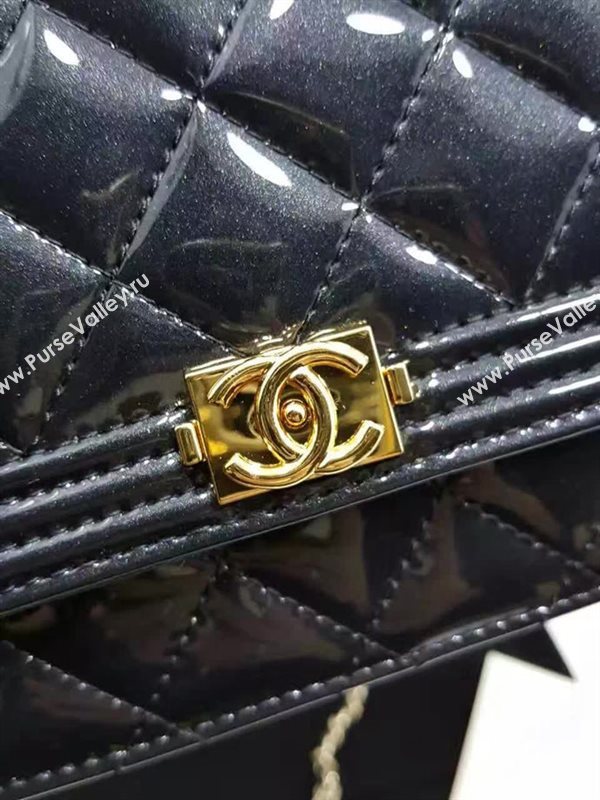 Chanel A80287 paint lambskin small black woc bag 6113