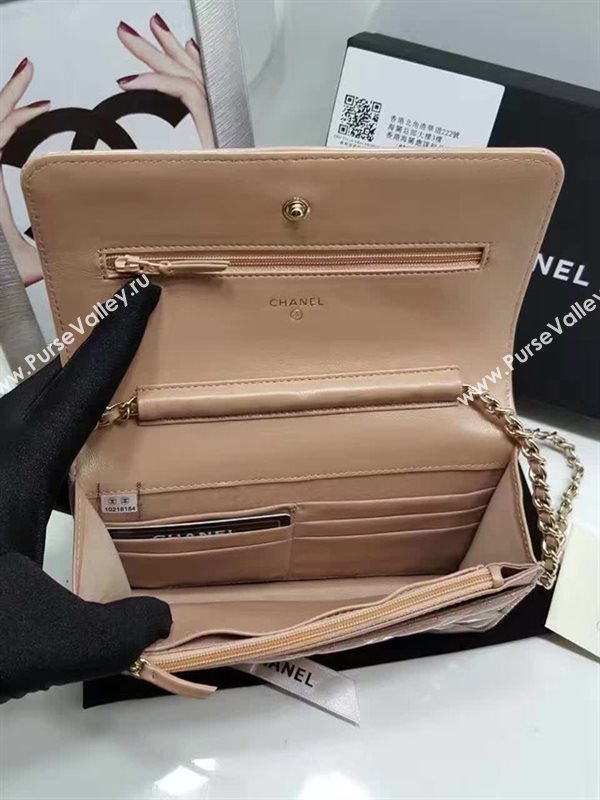 Chanel A80287 paint lambskin small apricot woc bag 6114