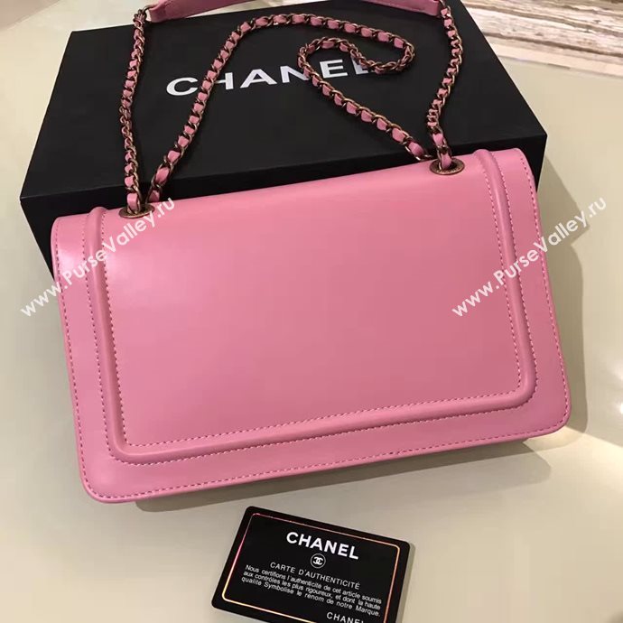 Chanel A93484 lambskin shoulder tote pink flap bag 6117