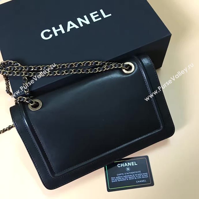 Chanel A93484 lambskin shoulder tote black flap bag 6118