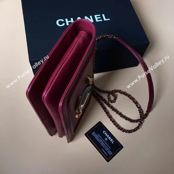 Chanel A93484 lambskin shoulder tote wine flap bag 6120