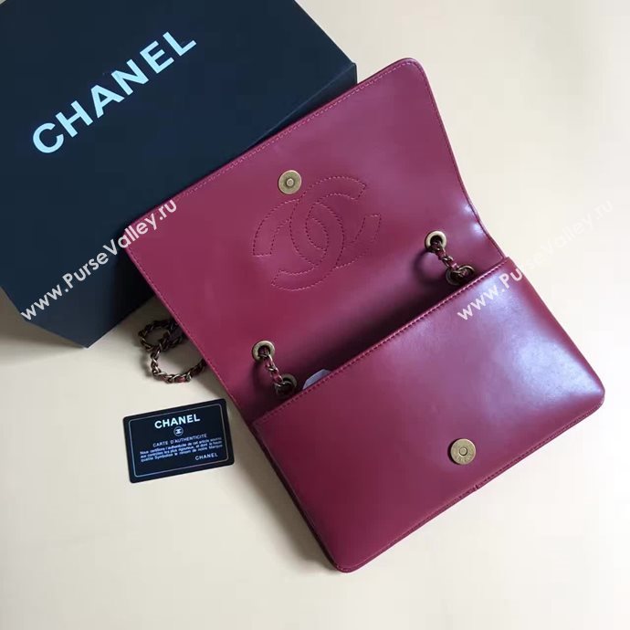 Chanel A93484 lambskin shoulder tote wine flap bag 6120