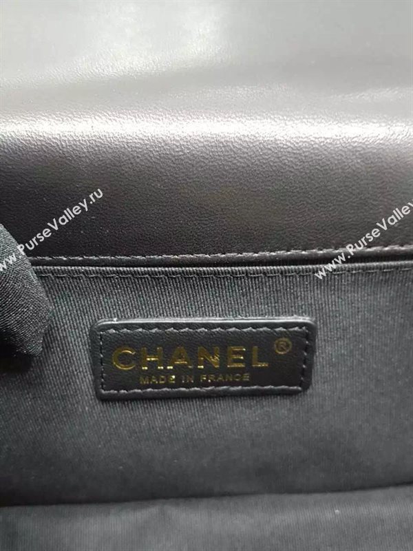 Chanel A67086 lambskin le boy tri handbag blue bag 6122