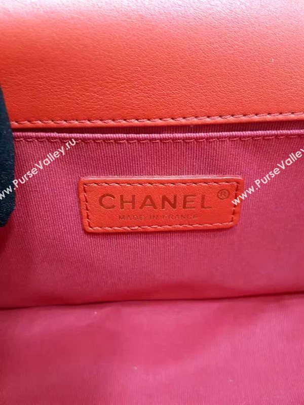 Chanel A92493 lambskin le boy handbag red bag 6127