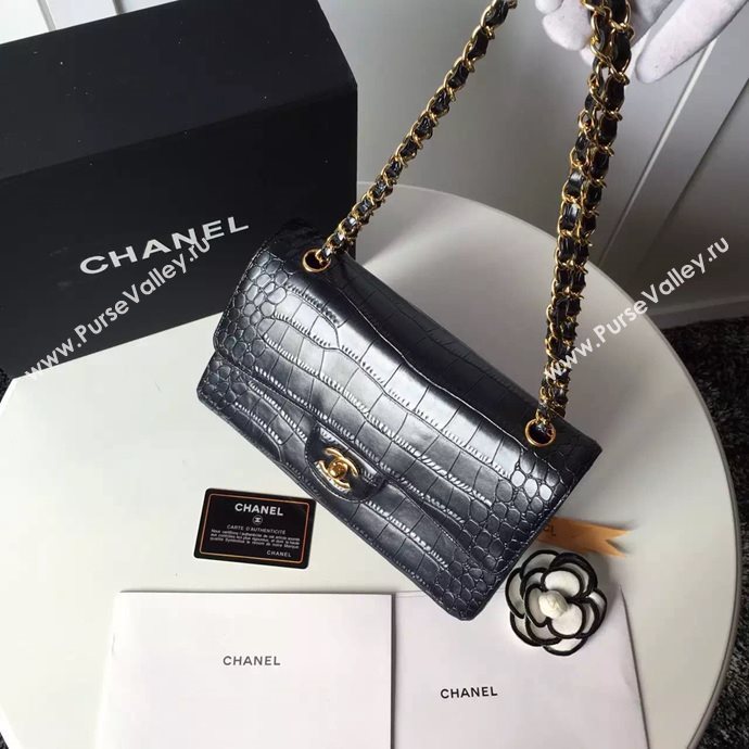 Chanel A1112 lambskin classic flap handbag black bag 6128